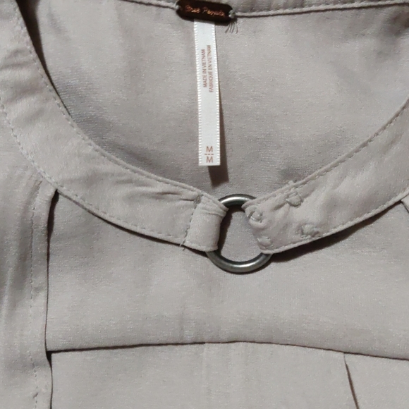 Free People grey surplice sleeveless top w choker - Picture 5 of 7